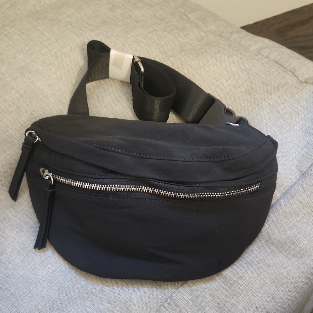 Black Unisex Crossbody Bag
